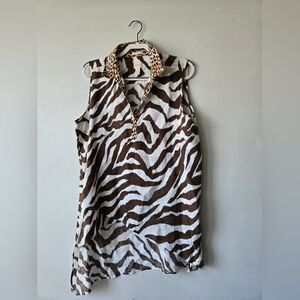 Chico's Linen Animal Print Tunic 3